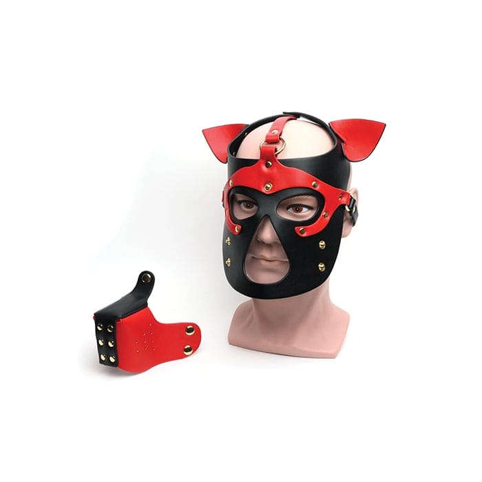 665 Bondage Pup Hood Red - Rolik®