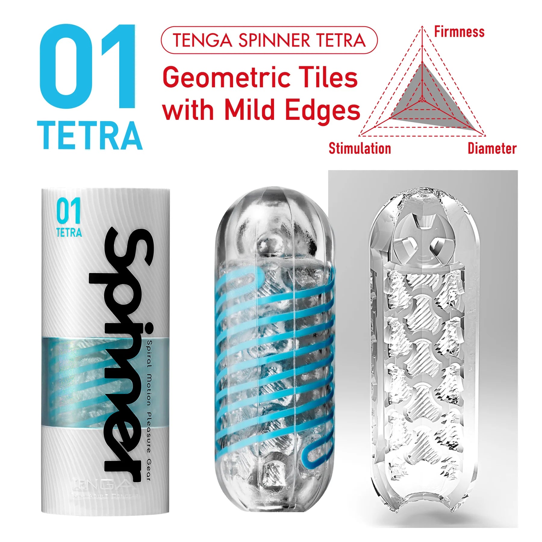 Tenga® Spinner Reusable Masturbator 01 Tetra - Rolik®