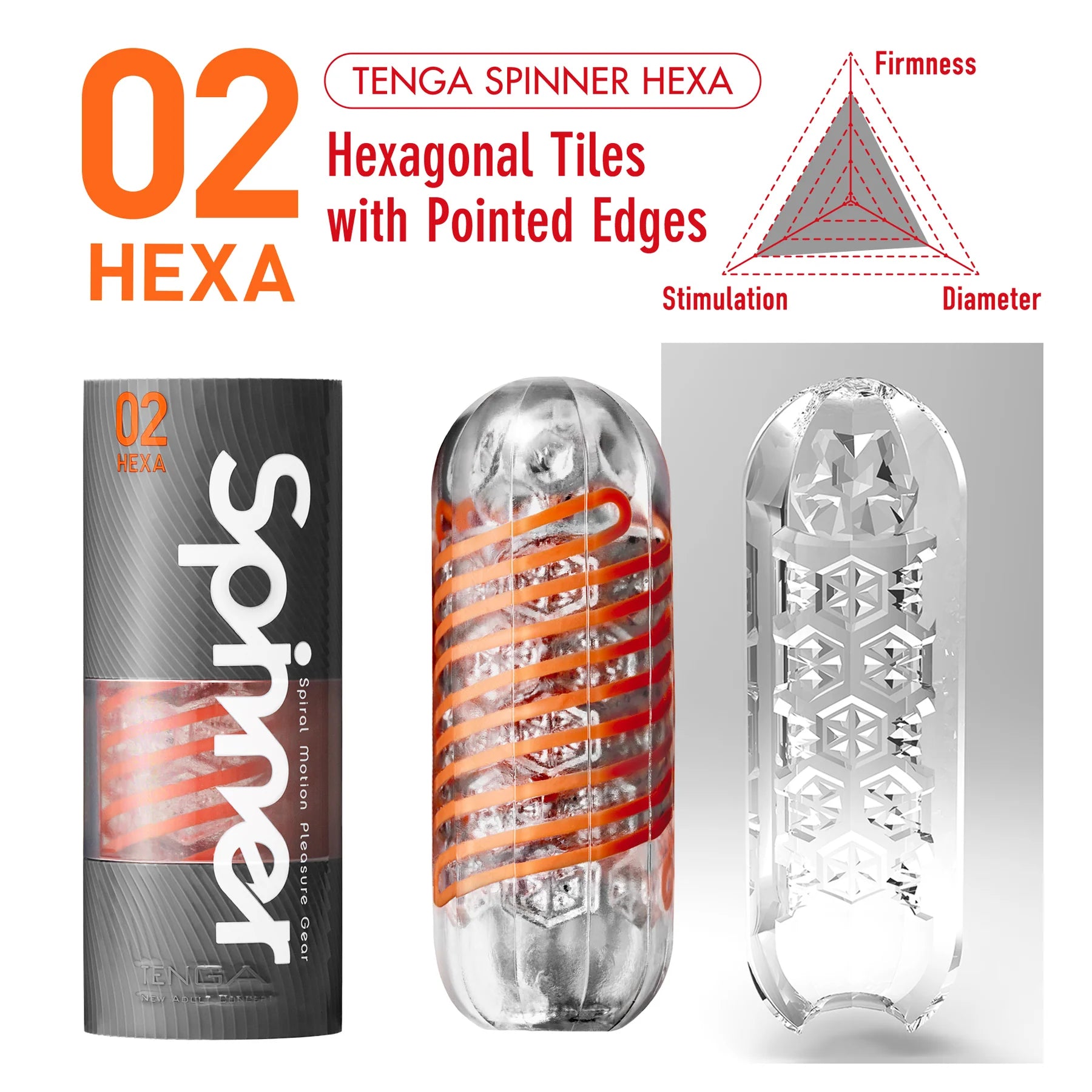 Tenga® Spinner Reusable Masturbator 02 Hexa - Rolik®