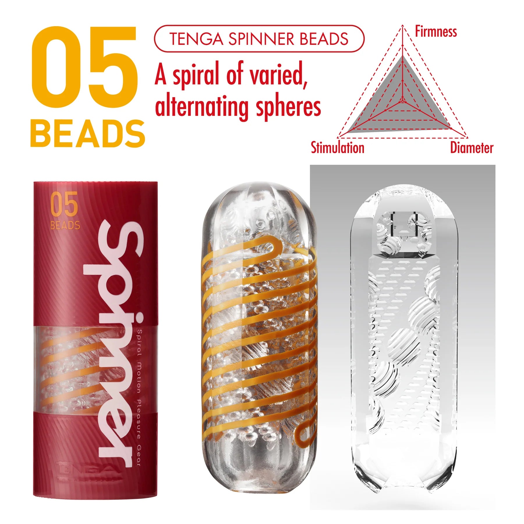 Tenga® Spinner Reusable Masturbator 05 Beads - Rolik®