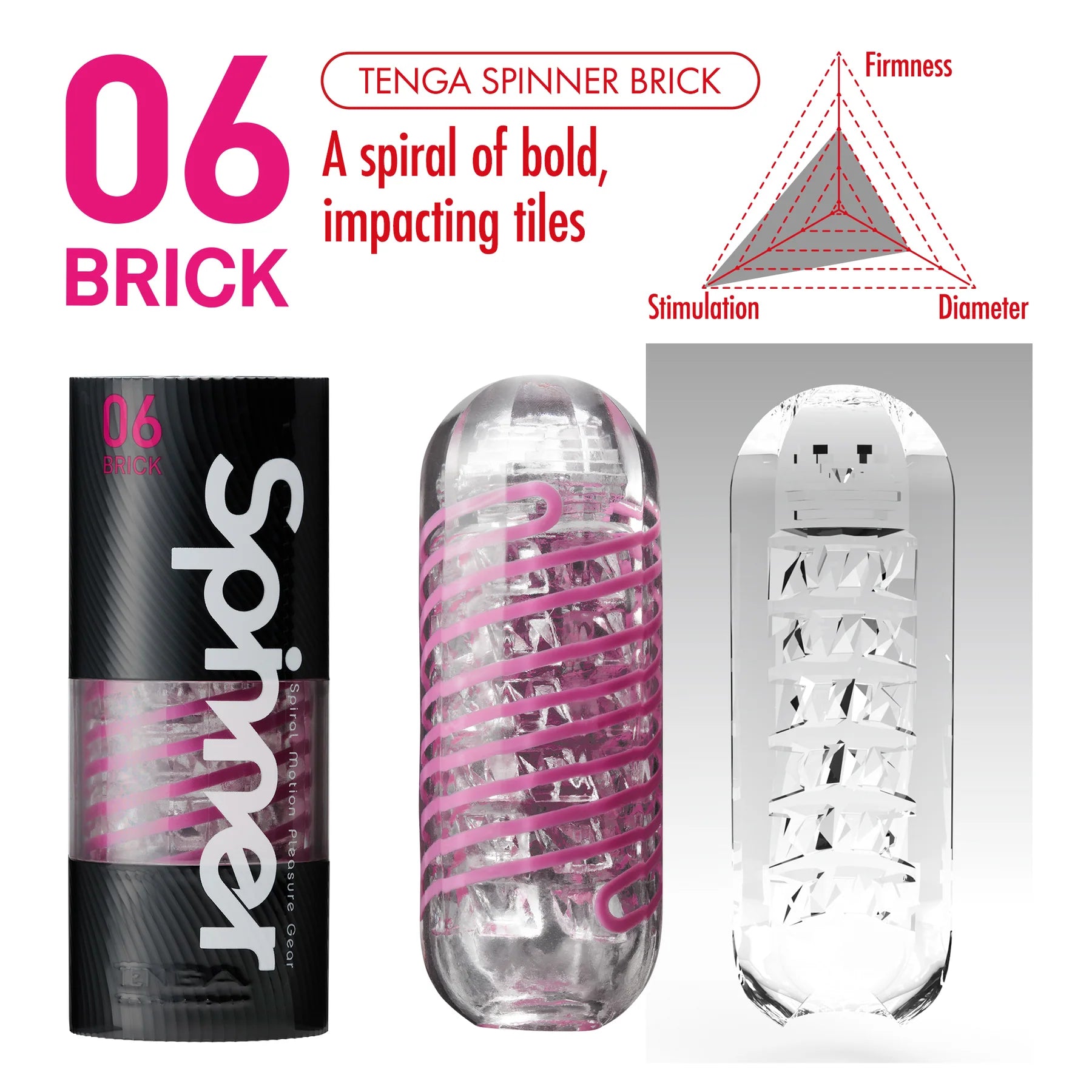 Tenga® Spinner Reusable Masturbator 06 Brick - Rolik®