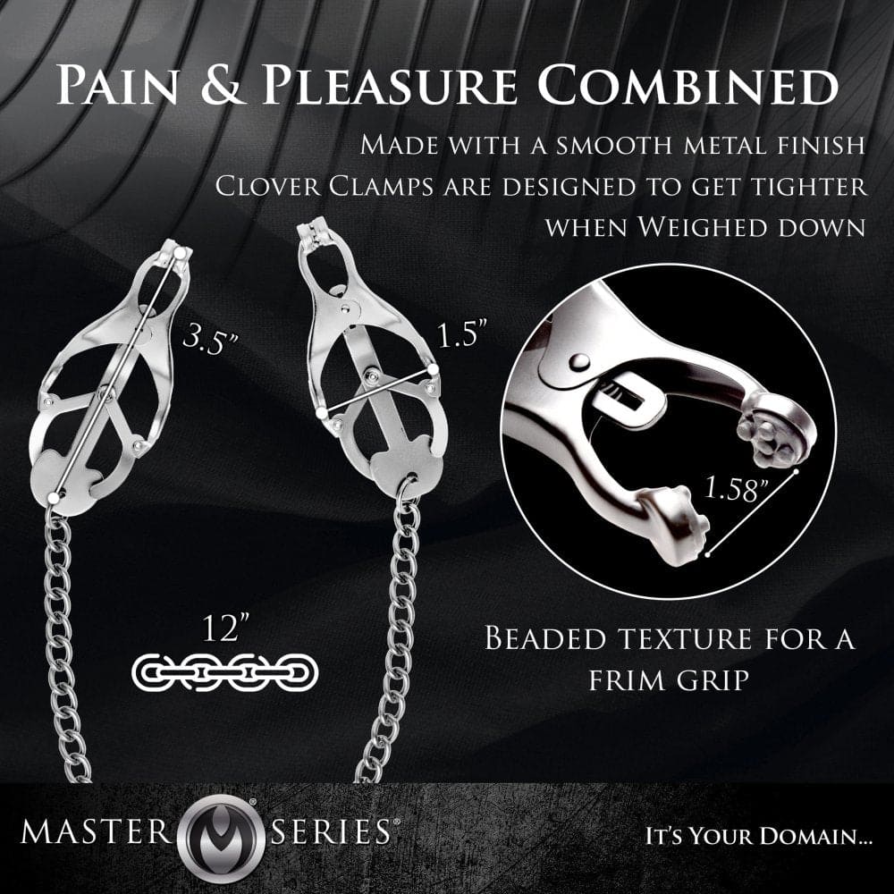 XR Brands® Master Series® Monarch Clover Style Nipple Clamps - Rolik®