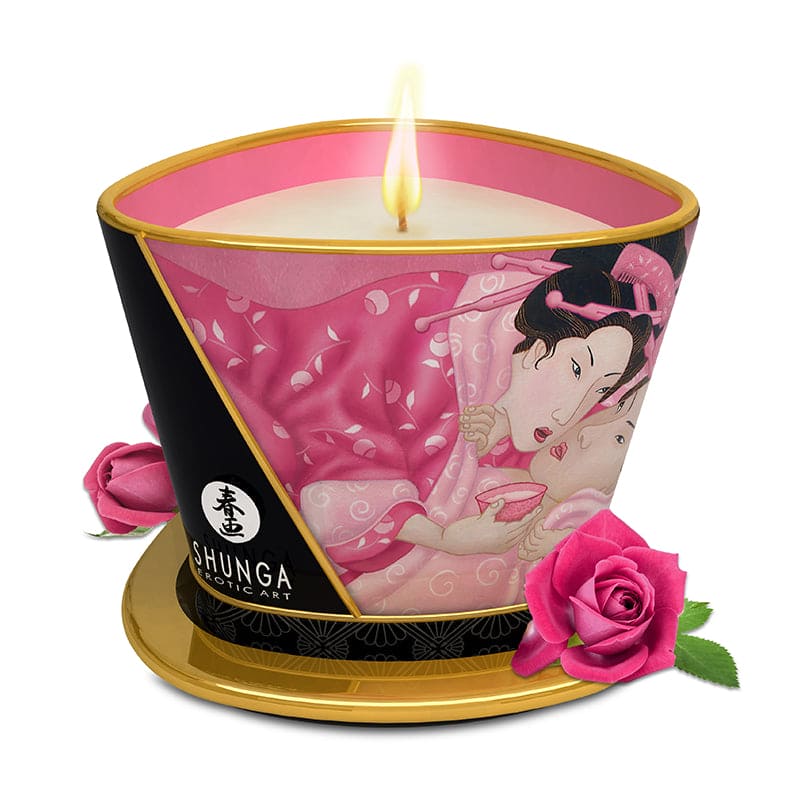 Shunga Massage Candle Roses - Rolik®