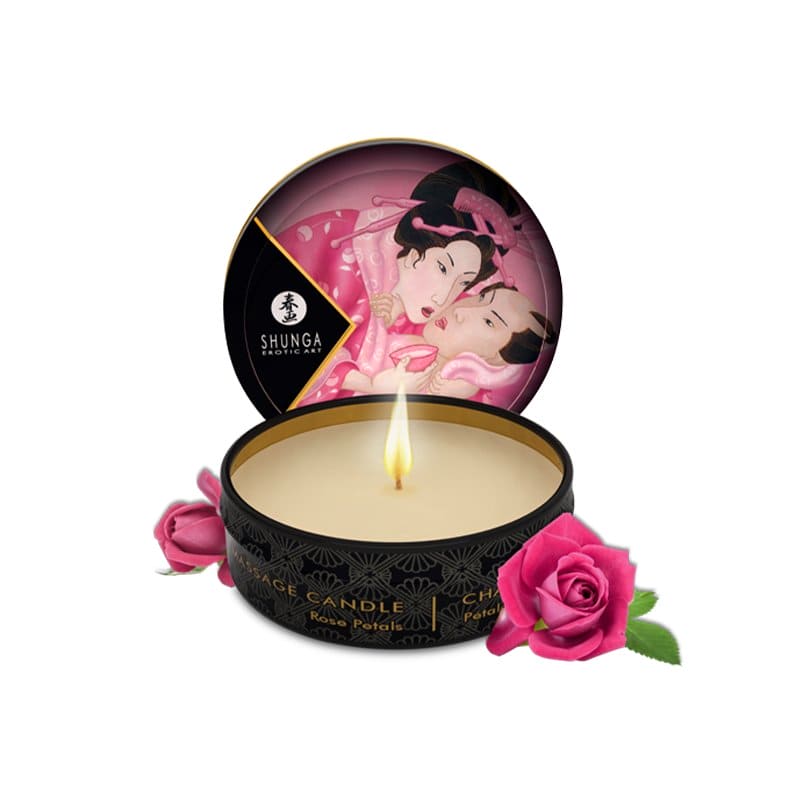 Shunga Mini Massage Candle Roses - Rolik®