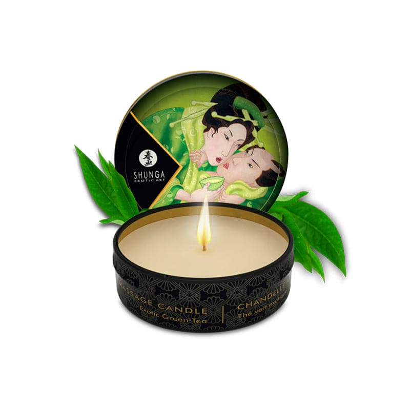 Shunga Mini Massage Candle Green Tea - Rolik®