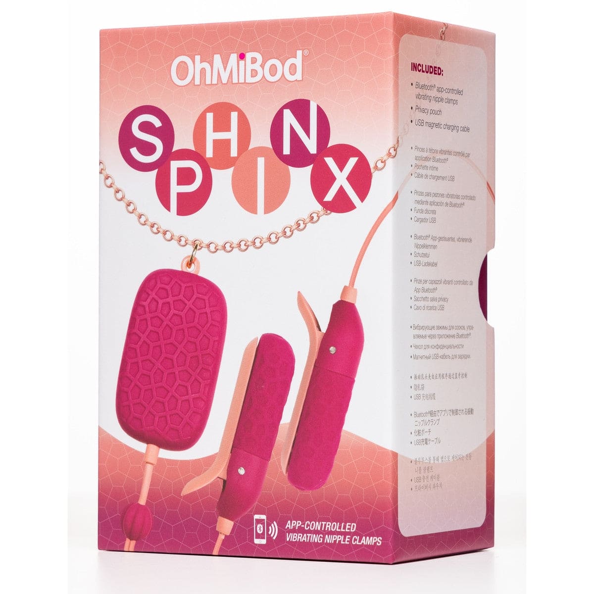 OhMiBod® Sphinx Bluetooth App-Enabled Vibrating Nipple Clamps - Rolik®