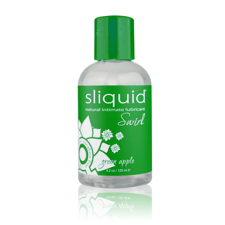 Sliquid® Swirl Naturals Flavored Water-Based Lube Green Apple - Rolik®