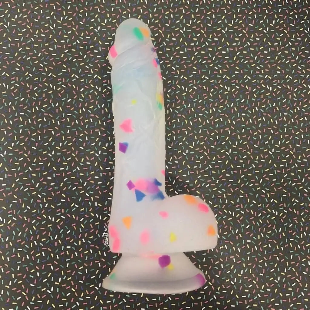 Addiction 7.5" Party Marty Silicone Confetti Dildo - Rolik®
