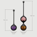 Adrien Lastic® Lastic Harmony Stones Kegel & Chakra Set - 6 Natural Gemstones Multicolor