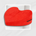 After Dark USA BloodMoon Heart-Shaped Intimacy Pillow – Foam Positioning Ramp with Washable Cover Red