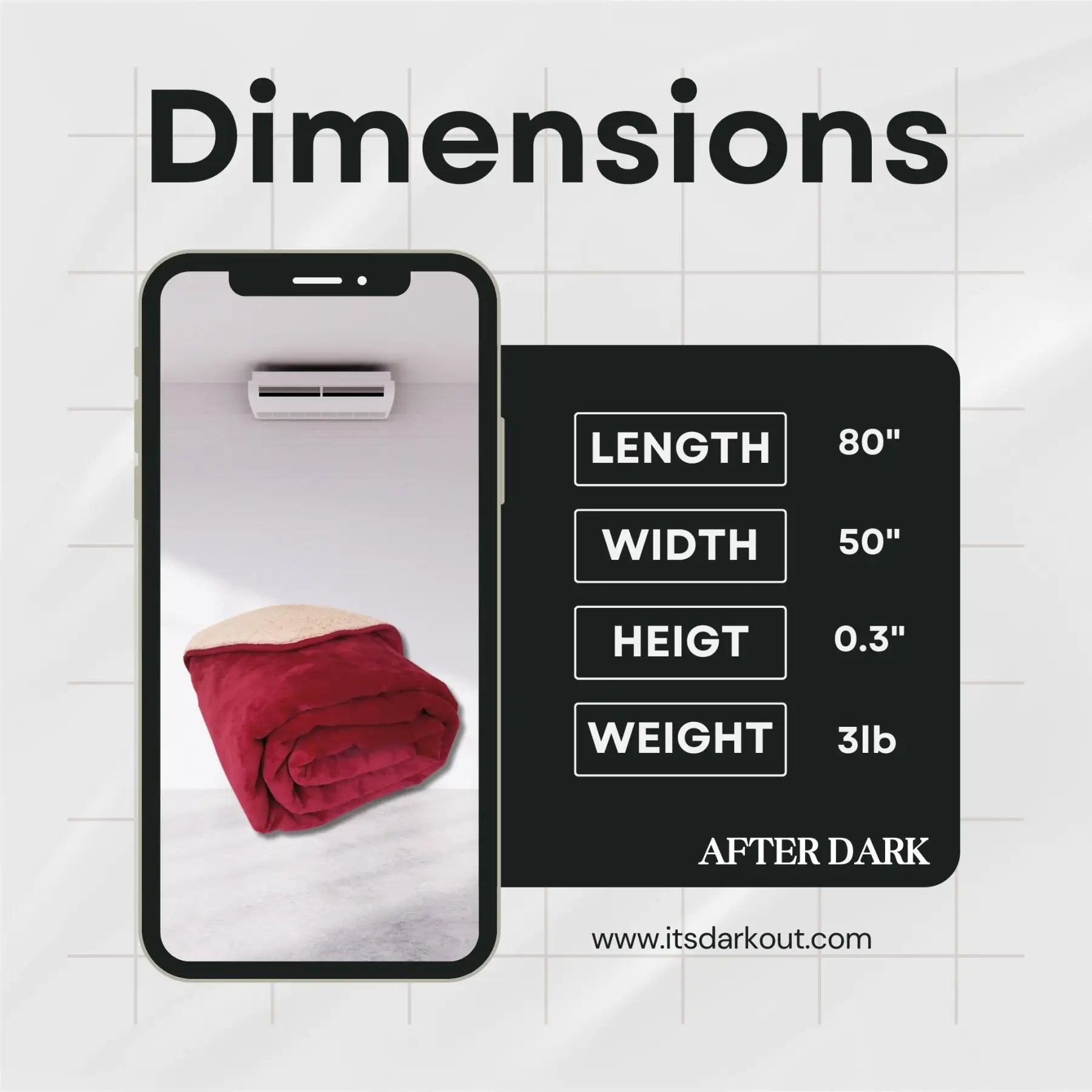 After Dark USA CrimsonShield Waterproof Intimacy Blanket Red / 80’’X 50’’