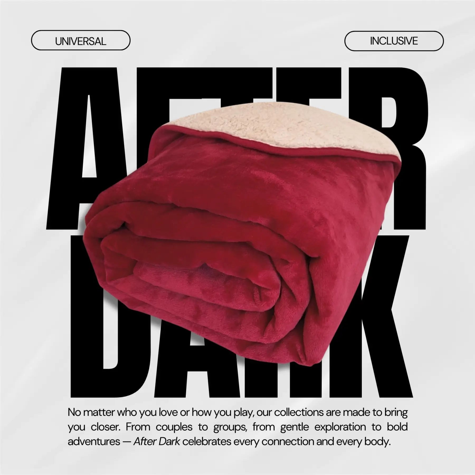 After Dark USA CrimsonShield Waterproof Intimacy Blanket Red / 80’’X 50’’