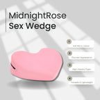 After Dark USA MidnightRose Heart-Shaped Intimacy Pillow – Foam Positioning Ramp with Washable Cover Pink