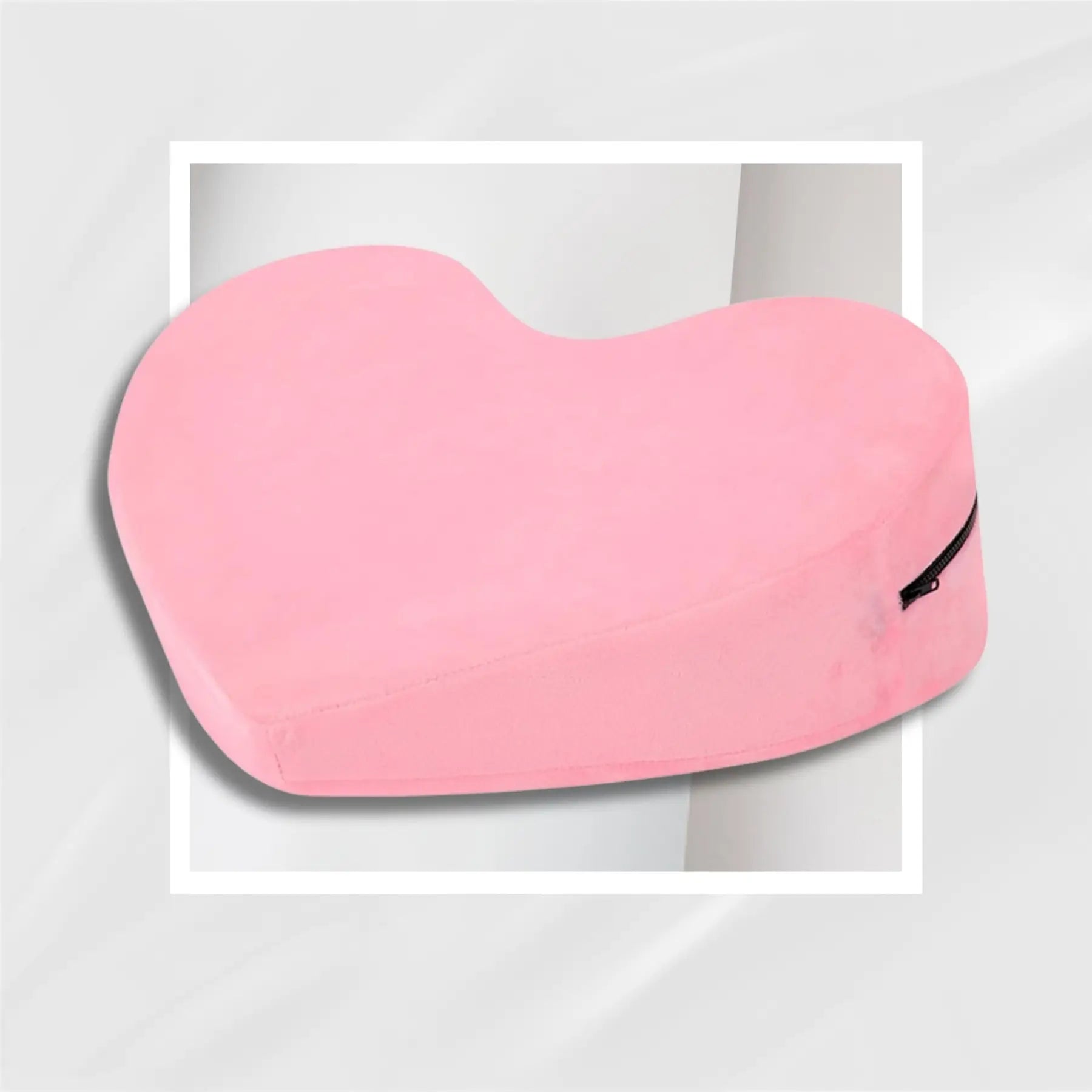 After Dark USA MidnightRose Heart-Shaped Intimacy Pillow – Foam Positioning Ramp with Washable Cover Pink