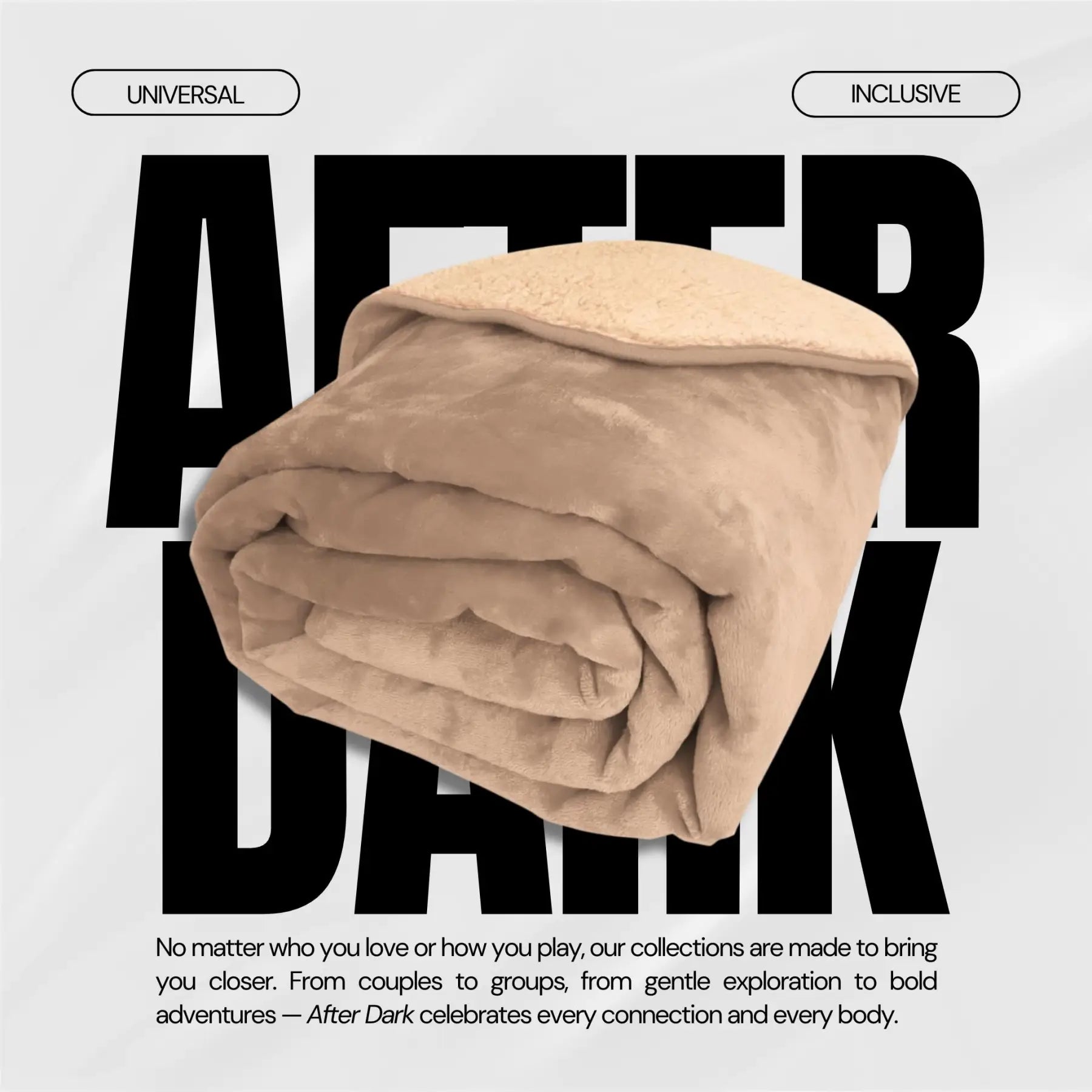 After Dark USA SandstoneShield Waterproof Intimacy Blanket Beige / 80’’X 50’’