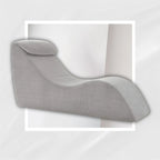 After Dark USA SilverLuxe Intimacy Chaise Lounge – Chenille Fabric Ergonomic Headrest No Assembly Grey
