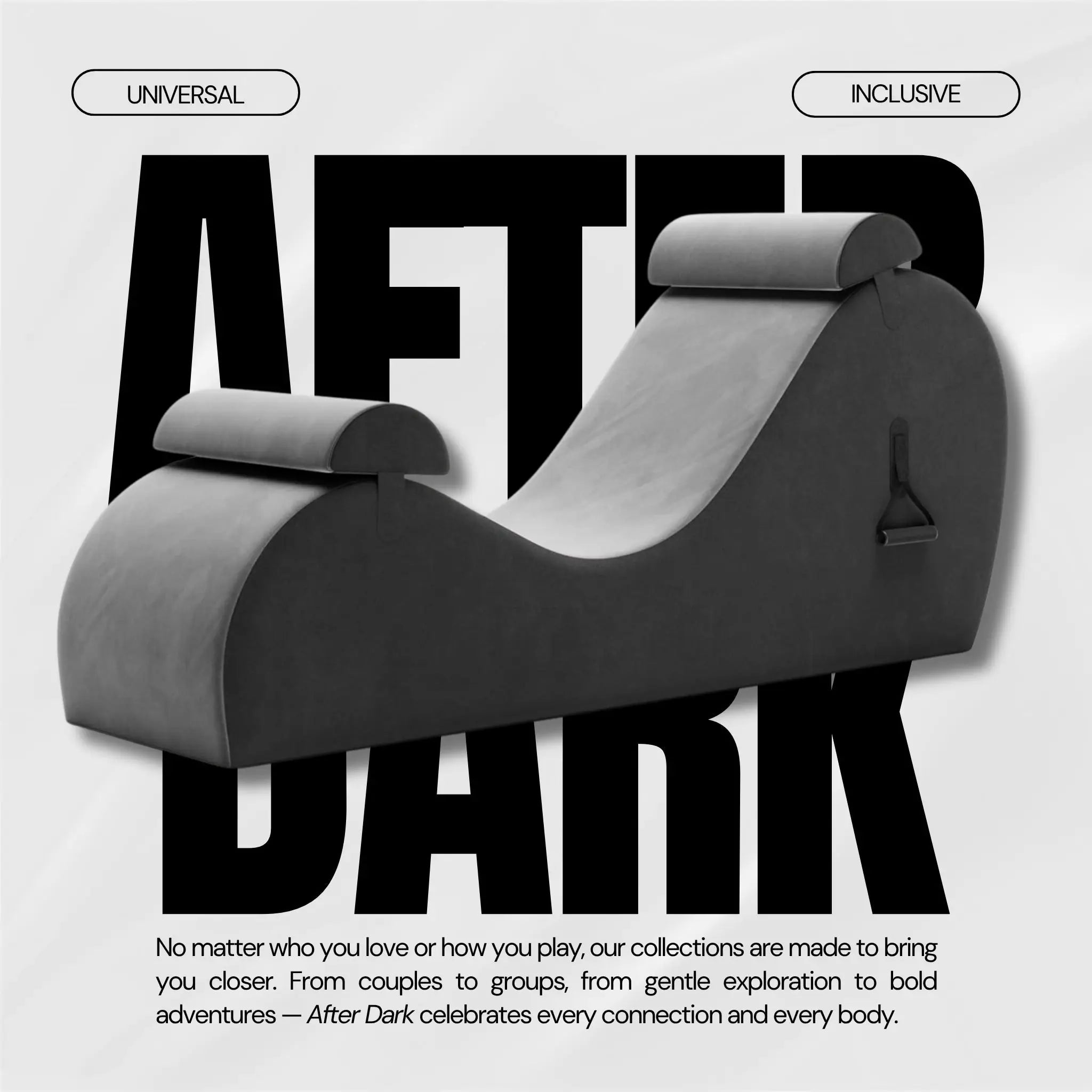 After Dark USA SilverVeil Adjustable Sex Chaise Lounger | Luxury Intimacy Furniture Grey