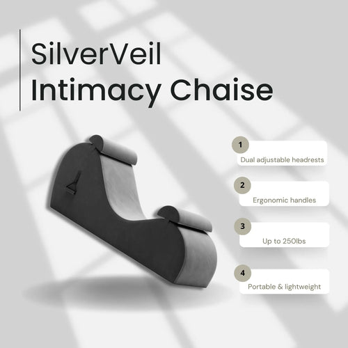 After Dark USA SilverVeil Adjustable Sex Chaise Lounger | Luxury Intimacy Furniture Grey