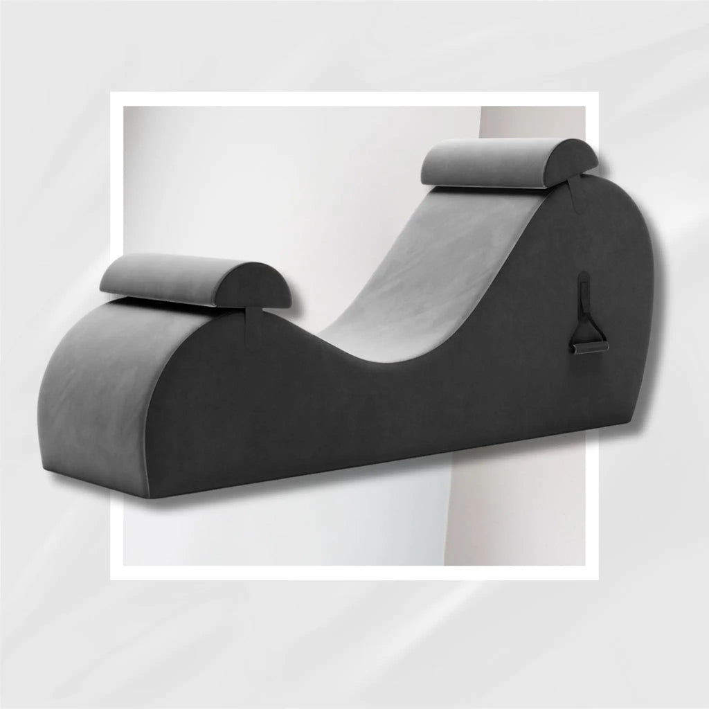 After Dark USA SilverVeil Adjustable Sex Chaise Lounger | Luxury Intimacy Furniture Grey