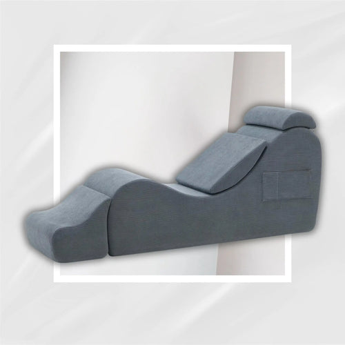 After Dark USA VelvetCurve Corduroy Sex Chaise Lounger | Adjustable Headrest & Curved Footrest
