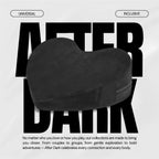 After Dark USA VelvetHeart Heart-Shaped Intimacy Pillow – Foam Positioning Ramp with Washable Cover Black