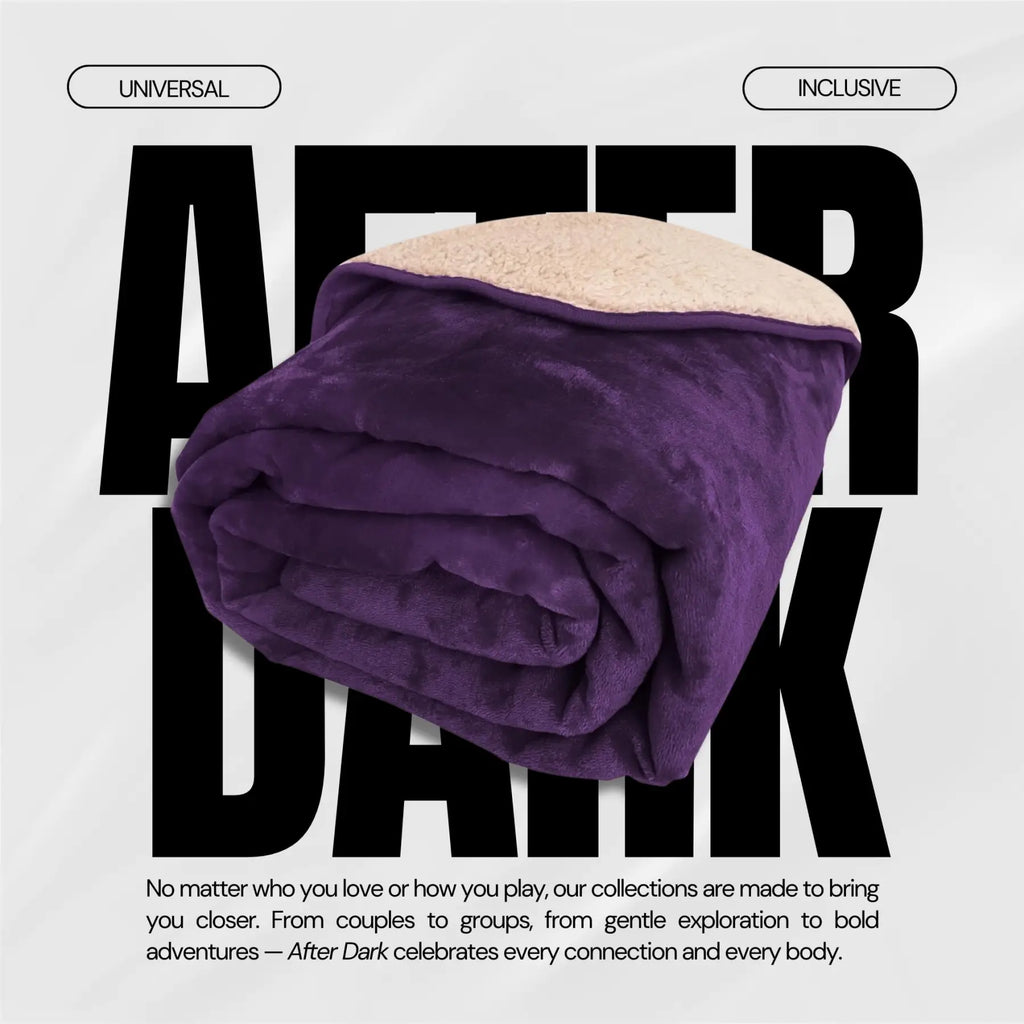 After Dark USA VelvetShield Waterproof Intimacy Blanket Purple / 80’’X 50’’