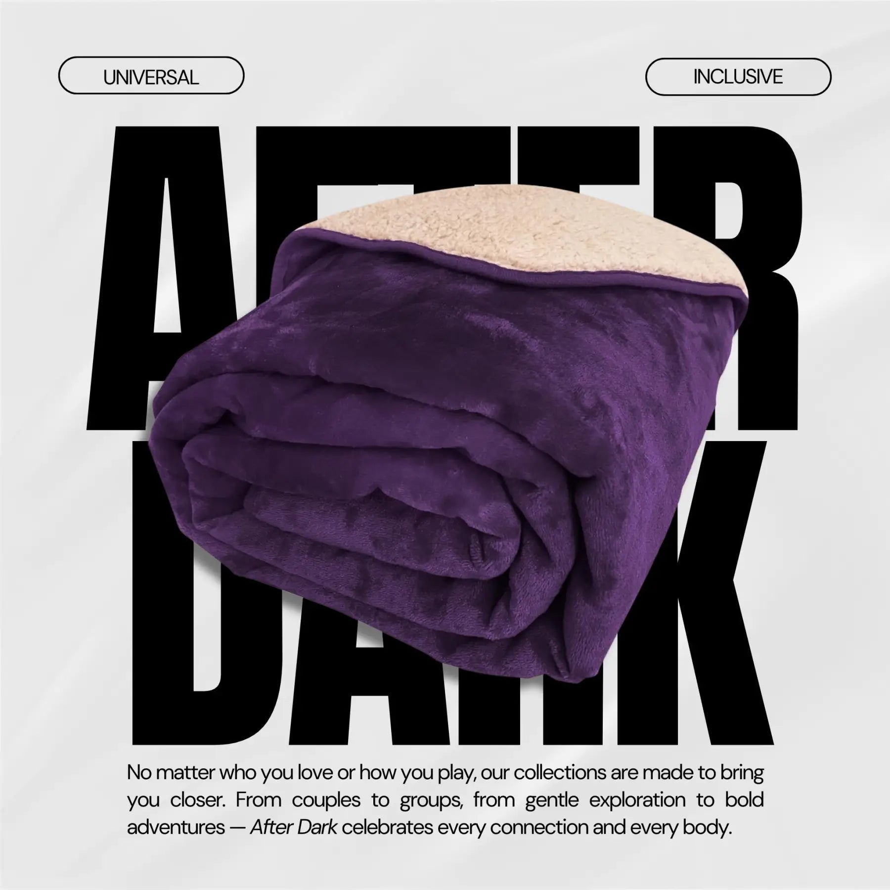 After Dark USA VelvetShield Waterproof Intimacy Blanket Purple / 80’’X 50’’
