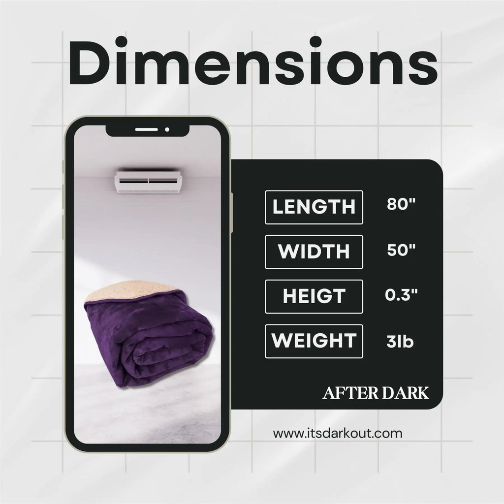 After Dark USA VelvetShield Waterproof Intimacy Blanket Purple / 80’’X 50’’