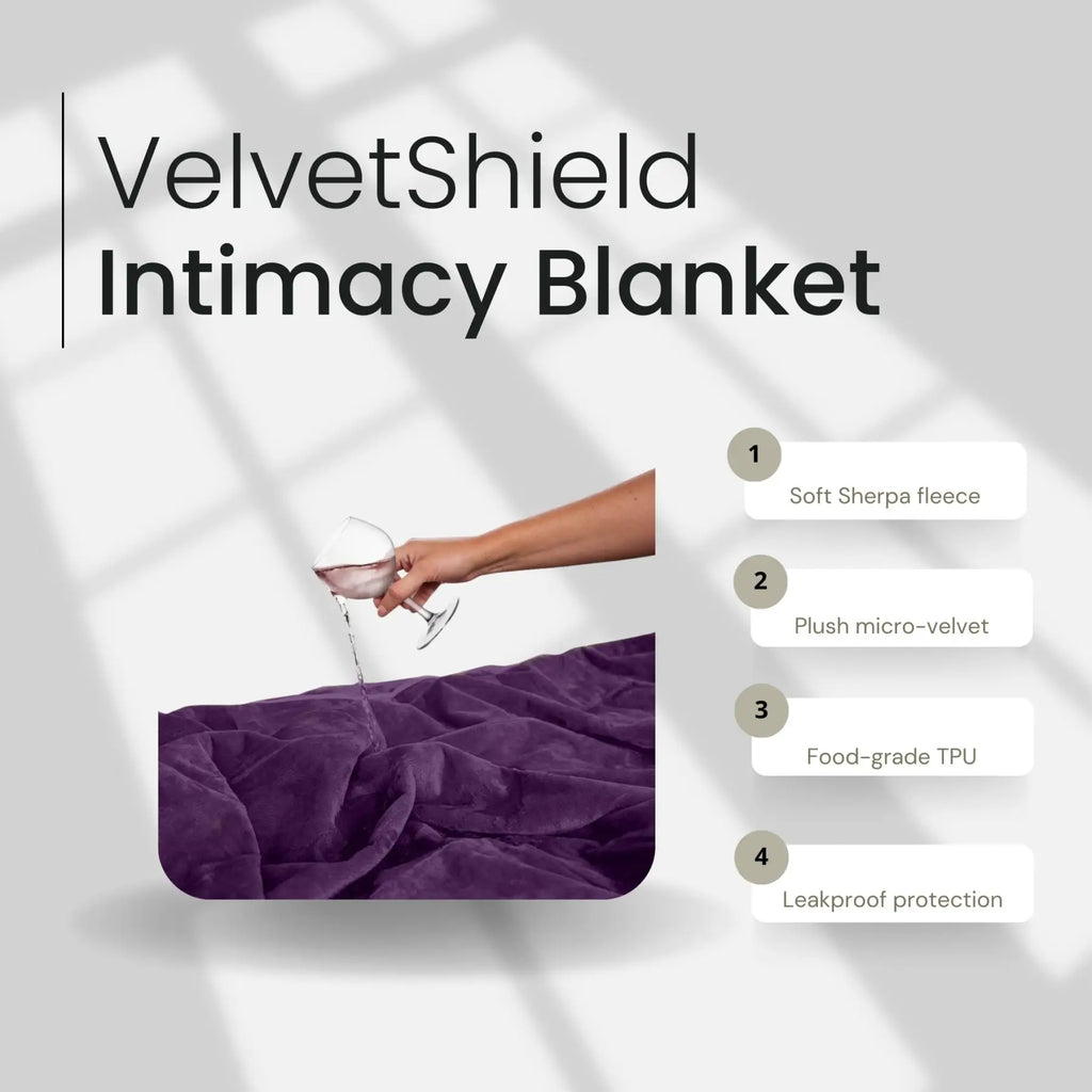 After Dark USA VelvetShield Waterproof Intimacy Blanket Purple / 80’’X 50’’