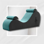 After Dark USA VelvraLounge Adjustable Sex Chaise Lounger | Micro-Velvet Intimacy Furniture Blue Grey