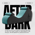After Dark USA VelvraLounge Adjustable Sex Chaise Lounger | Micro-Velvet Intimacy Furniture Blue Grey