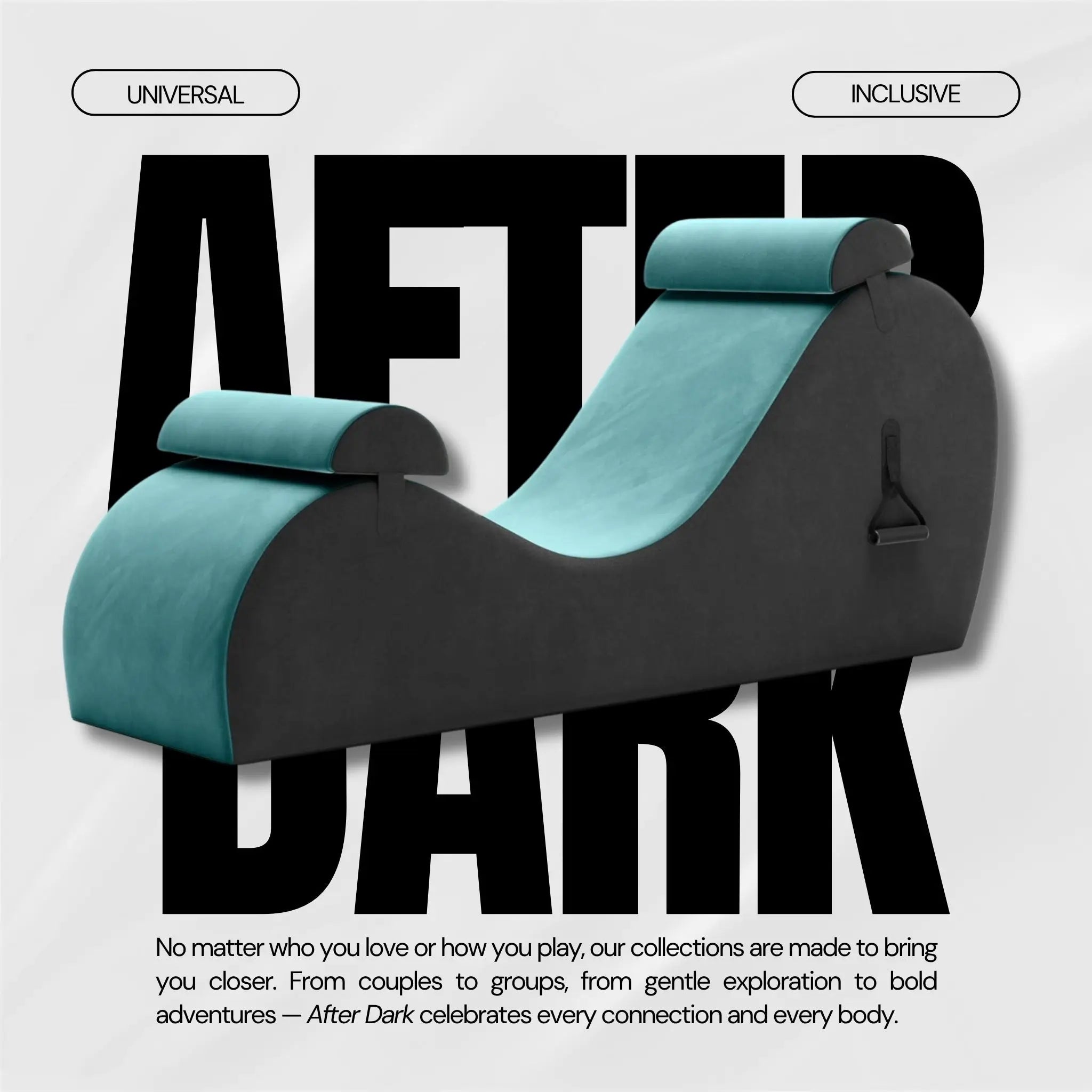 After Dark USA VelvraLounge Adjustable Sex Chaise Lounger | Micro-Velvet Intimacy Furniture Blue Grey