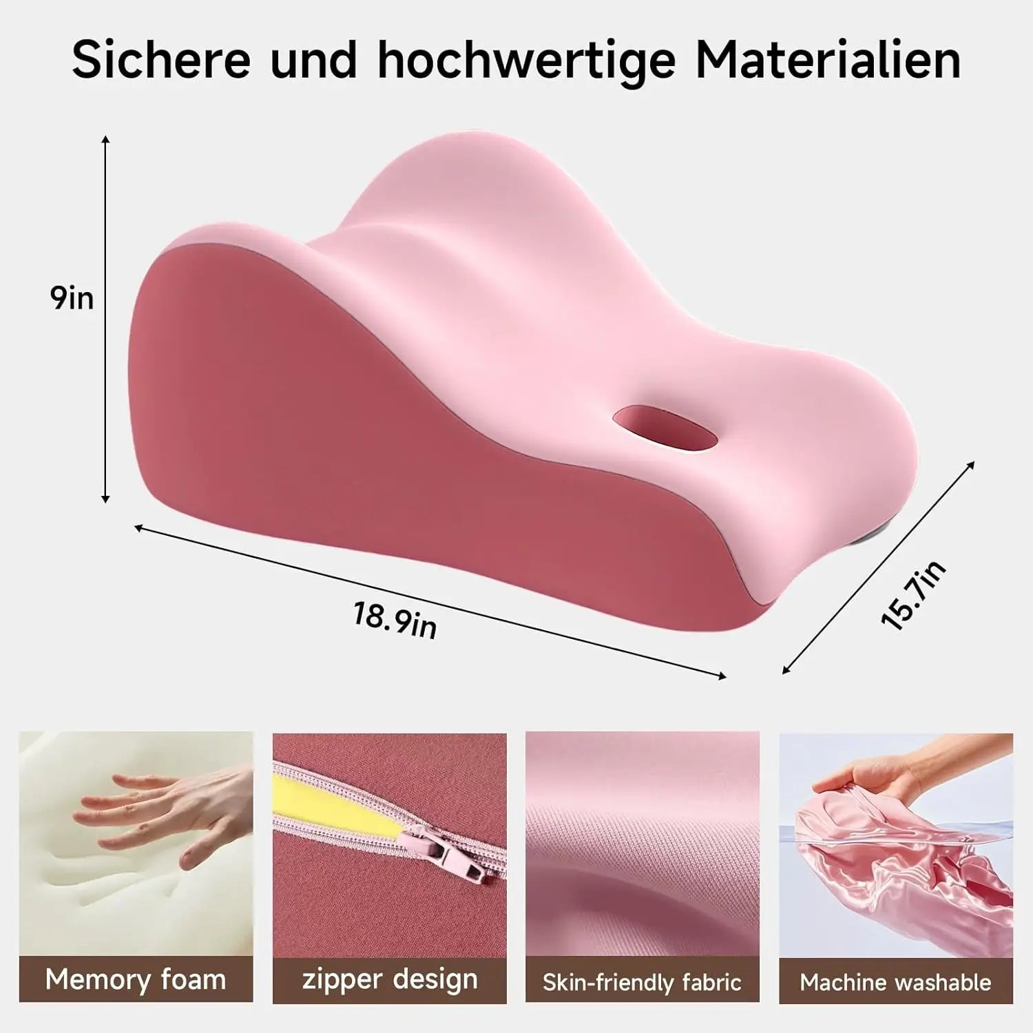 After Dark USA WaveComfort Ergonomic Memory Foam Support Pillow – Intimacy Positioning Cushion