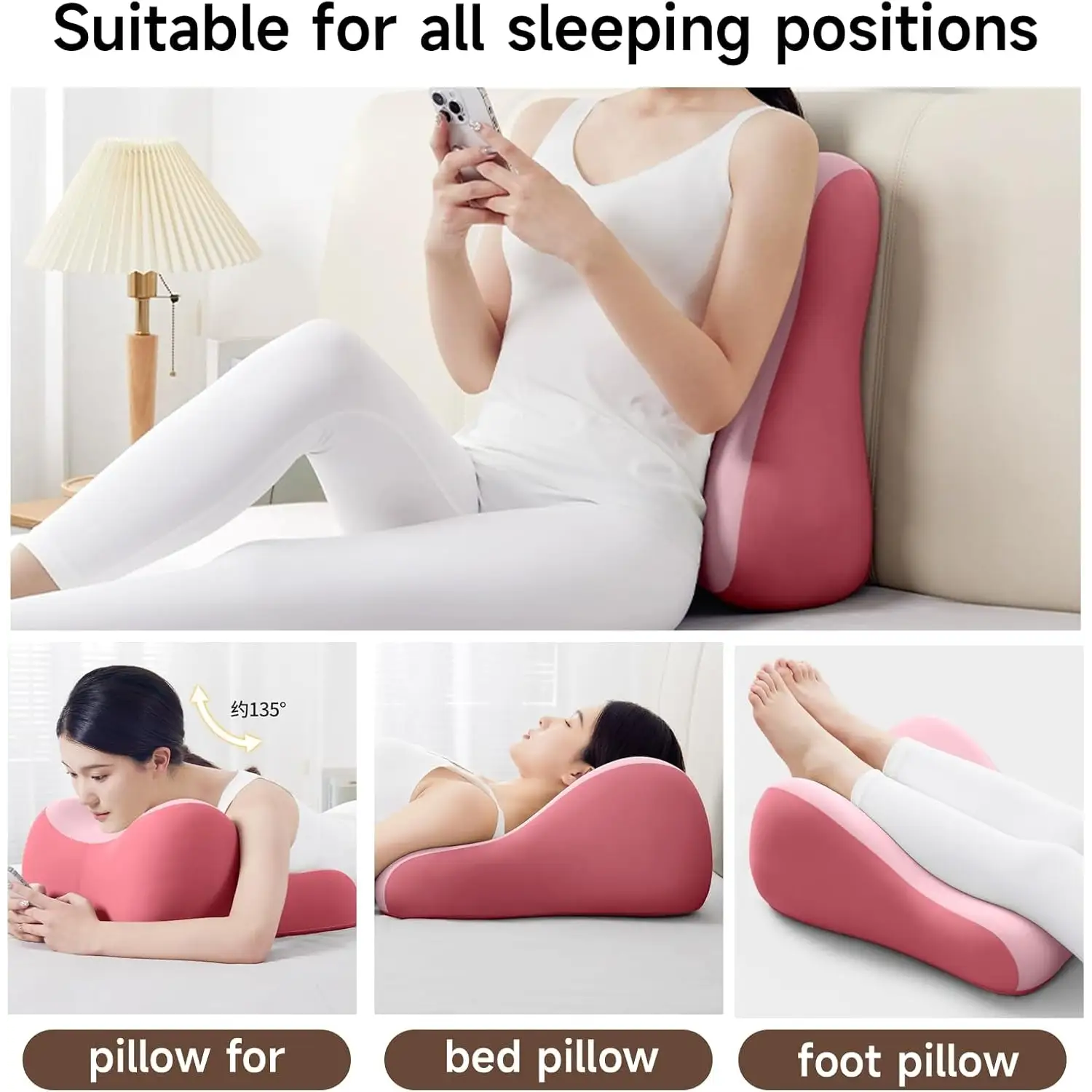 After Dark USA WaveComfort Ergonomic Memory Foam Support Pillow – Intimacy Positioning Cushion