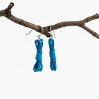 Agreeable Agony Bondage Rope Inspired Earrings Sky Blue