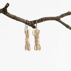 Agreeable Agony Bondage Rope Inspired Earrings Natural Hemp