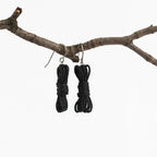Agreeable Agony Bondage Rope Inspired Earrings Black