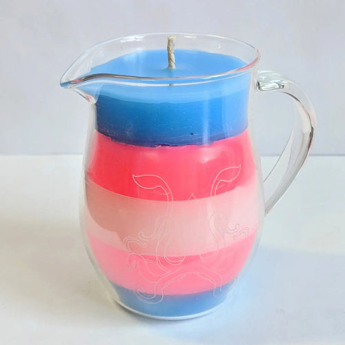 Agreeable Agony Pride Flag Wax Play Candle - Low Temp Pitcher Jar - 14 Designs Trans