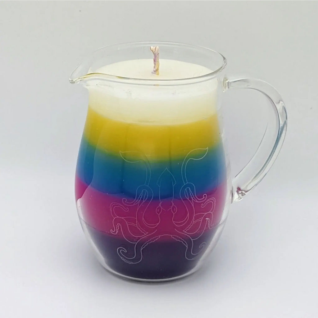Agreeable Agony Pride Flag Wax Play Candle - Low Temp Pitcher Jar - 14 Designs NEW Polyam