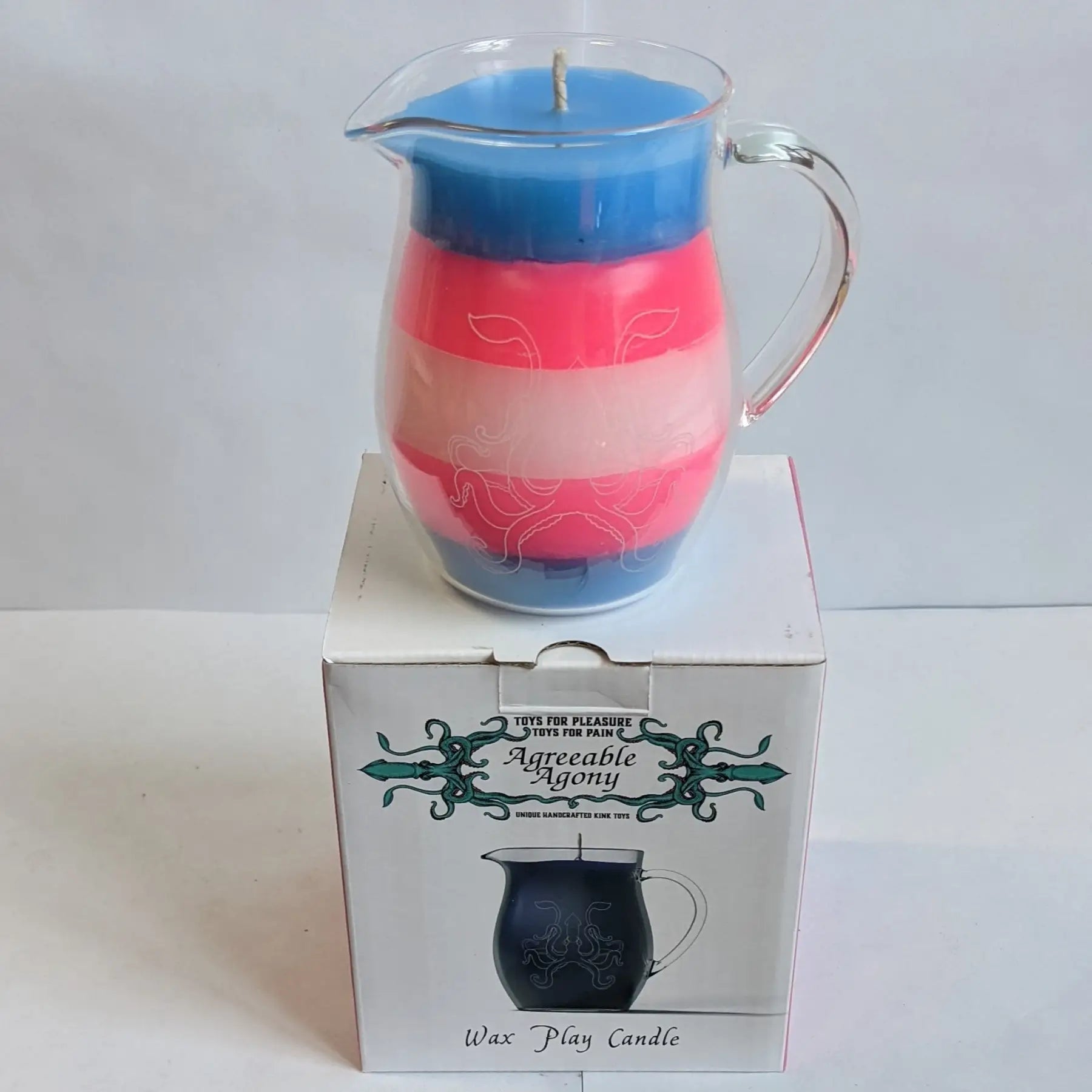 Agreeable Agony Pride Flag Wax Play Candle - Low Temp Pitcher Jar - 14 Designs