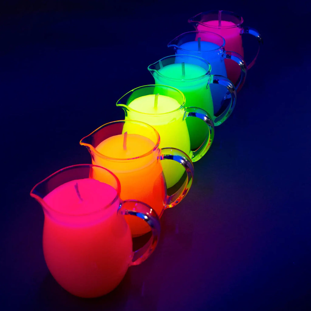Agreeable Agony Pride Rainbow Wax Play Candle Sets | Low-Temp Pitcher Candles Blacklight Reactive Set (6pcs)