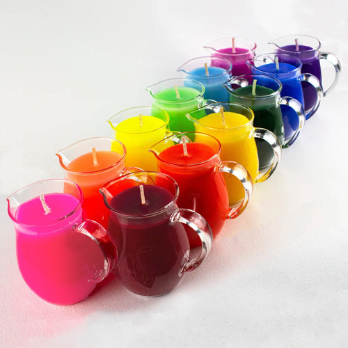 Agreeable Agony Pride Rainbow Wax Play Candle Sets | Low-Temp Pitcher Candles Double (Regular & UV) (12pcs)