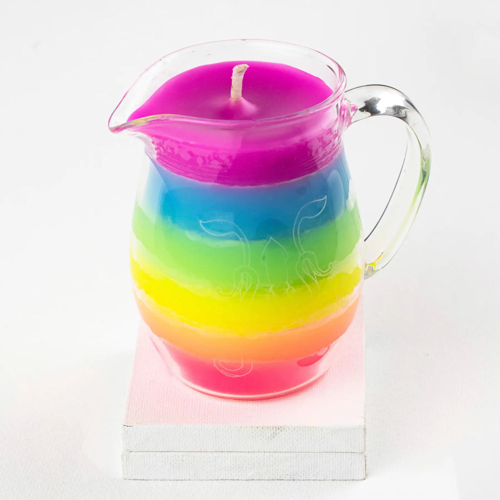 Agreeable Agony Rainbow in a Jar Low Temp Wax Play Candle - Unscented Pitcher