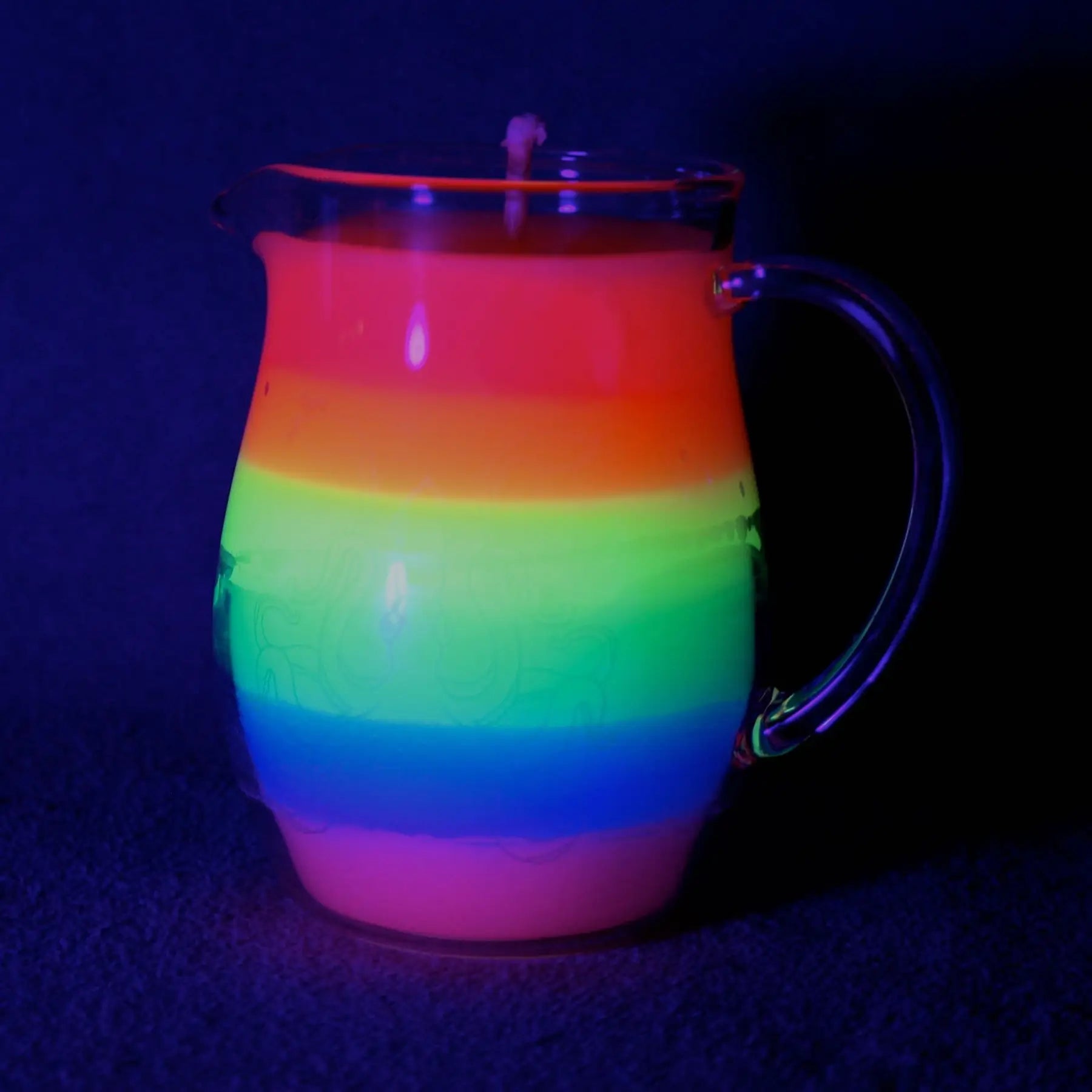 Agreeable Agony Rainbow in a Jar Low Temp Wax Play Candle - Unscented Pitcher