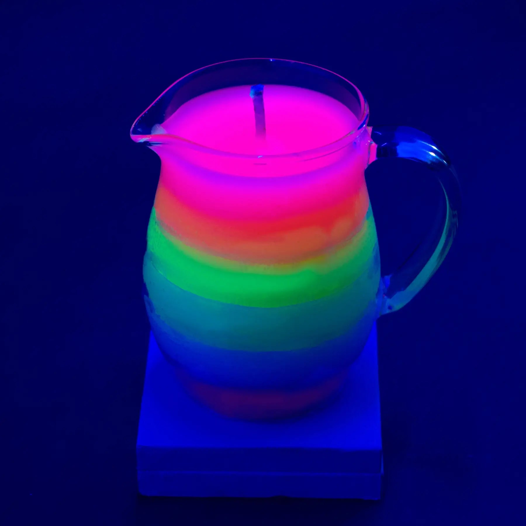 Agreeable Agony Rainbow in a Jar Low Temp Wax Play Candle - Unscented Pitcher