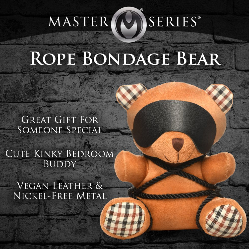 XR Brands® Master Series® Rope Bondage Teddy Bear - Rolik®