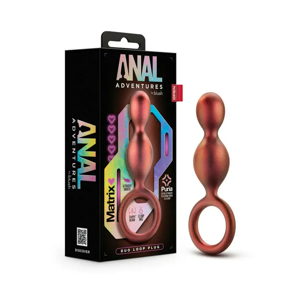 Anal Adventures Matrix Duo Loop Plug - Copper - Butt