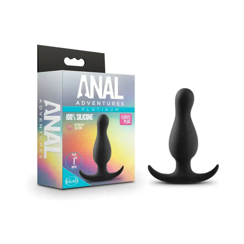 Anal Adventures Platinum Curve Butt Plug - Rolik®