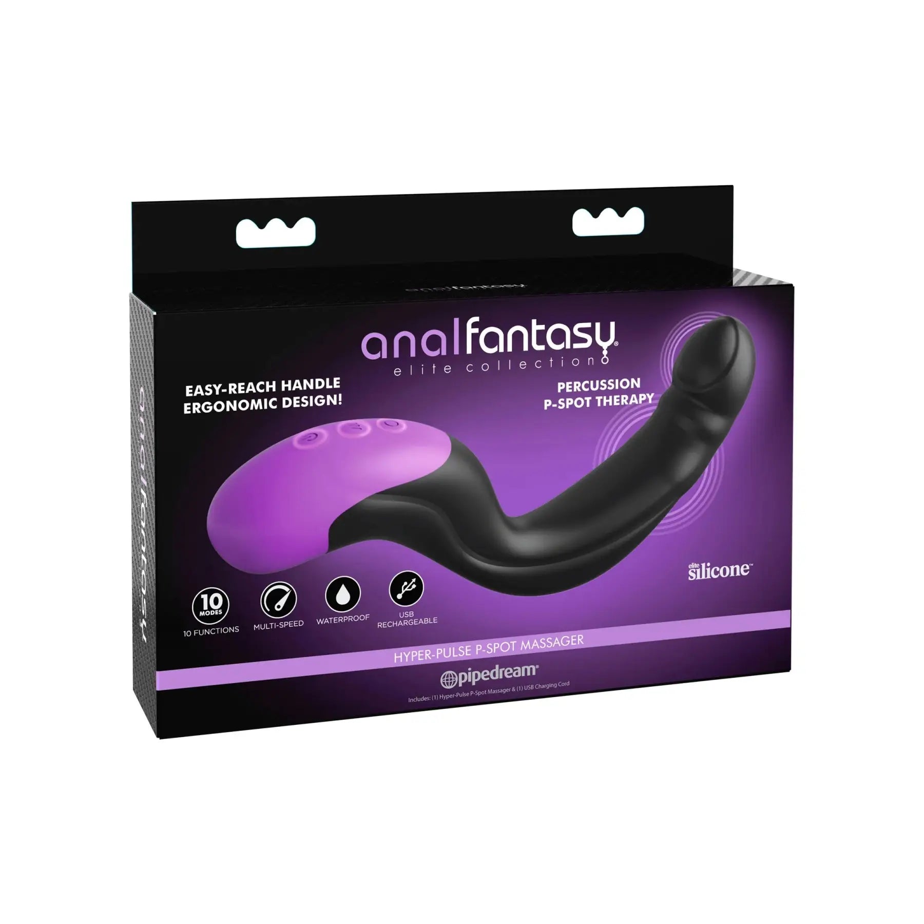 Black Anal Fantasy Elite Hyper-Pulse P-Spot Massager