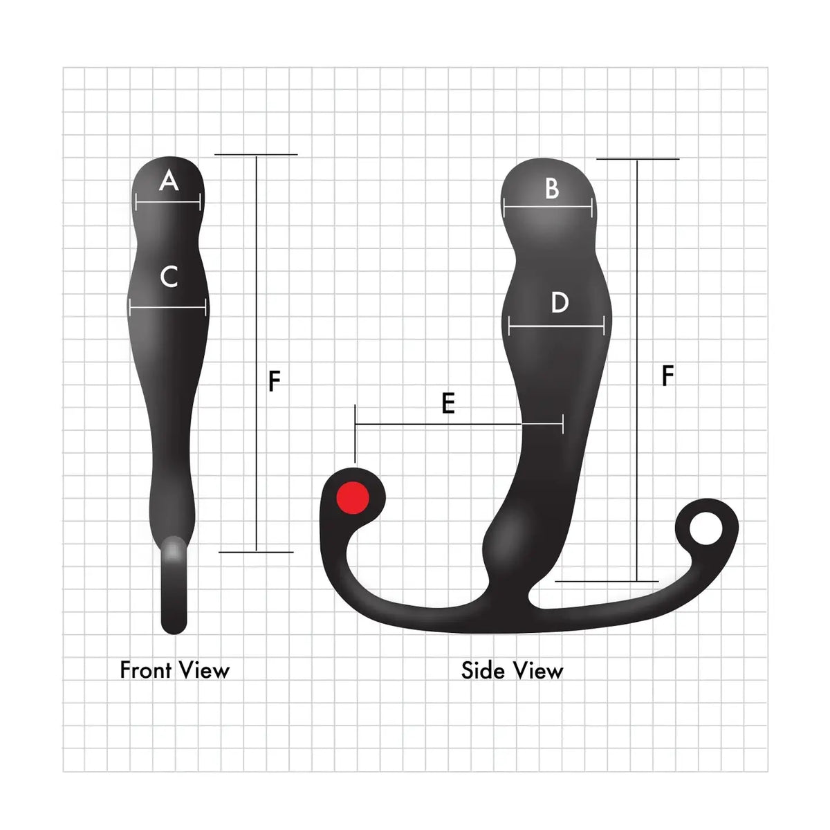 Aneros® Aneros Eupho Syn Trident Prostate Massager - Slim Silicone Hands-Free P-Spot Toy Black